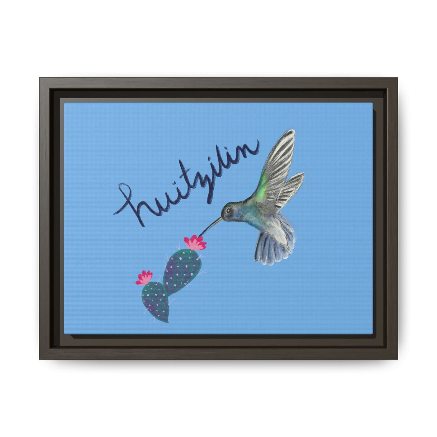 Huitzilin Matte Canvas, Framed (Multi-color)