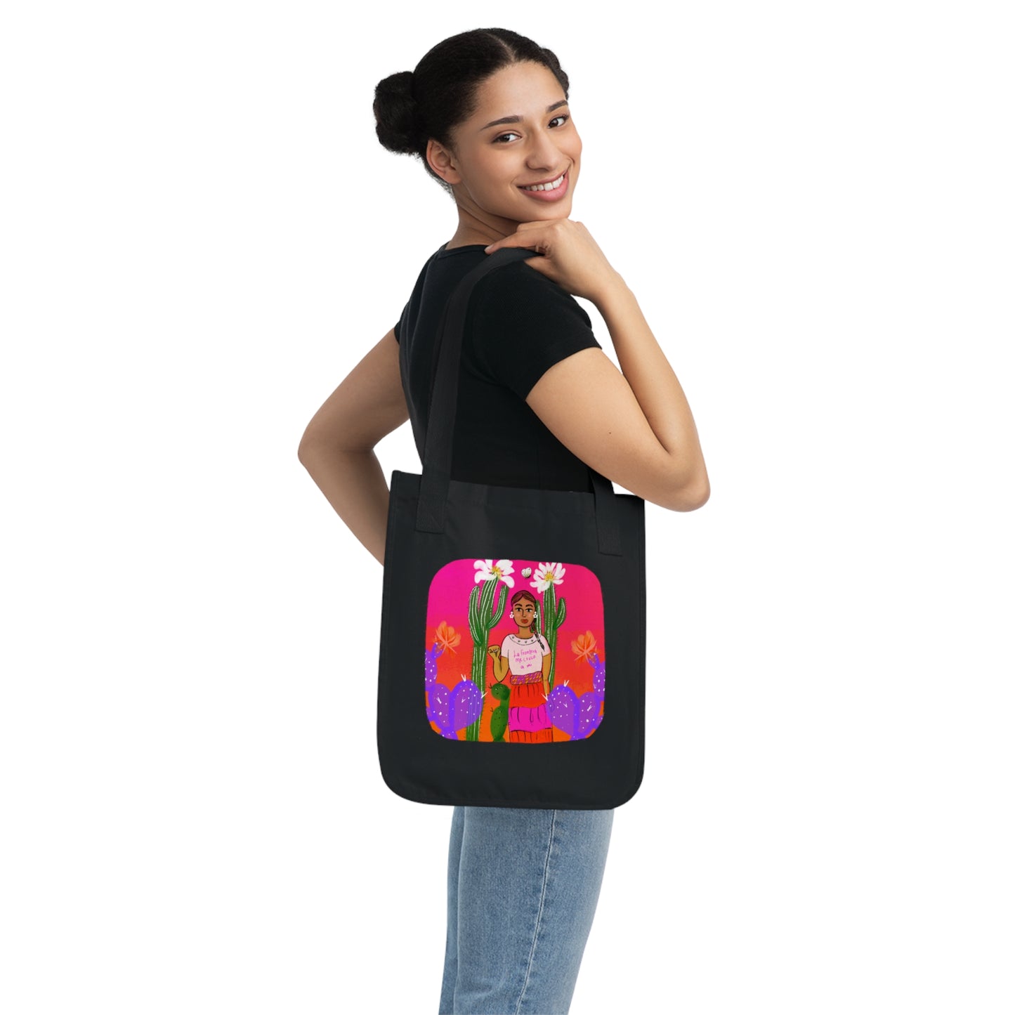 Border Crossed Me Organic Canvas Tote Bag