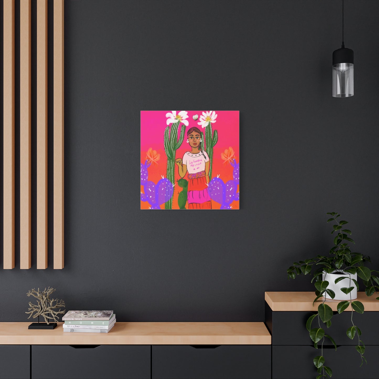 Border Crossed Me Canvas Wall Art — Matte Stretched 1.25"
