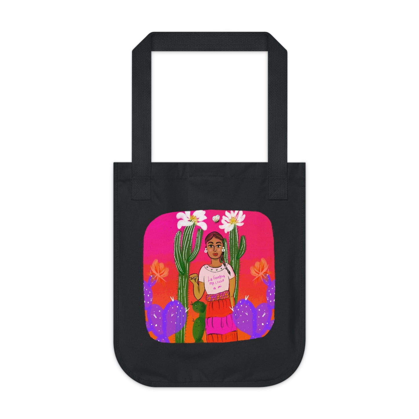 Border Crossed Me Organic Canvas Tote Bag