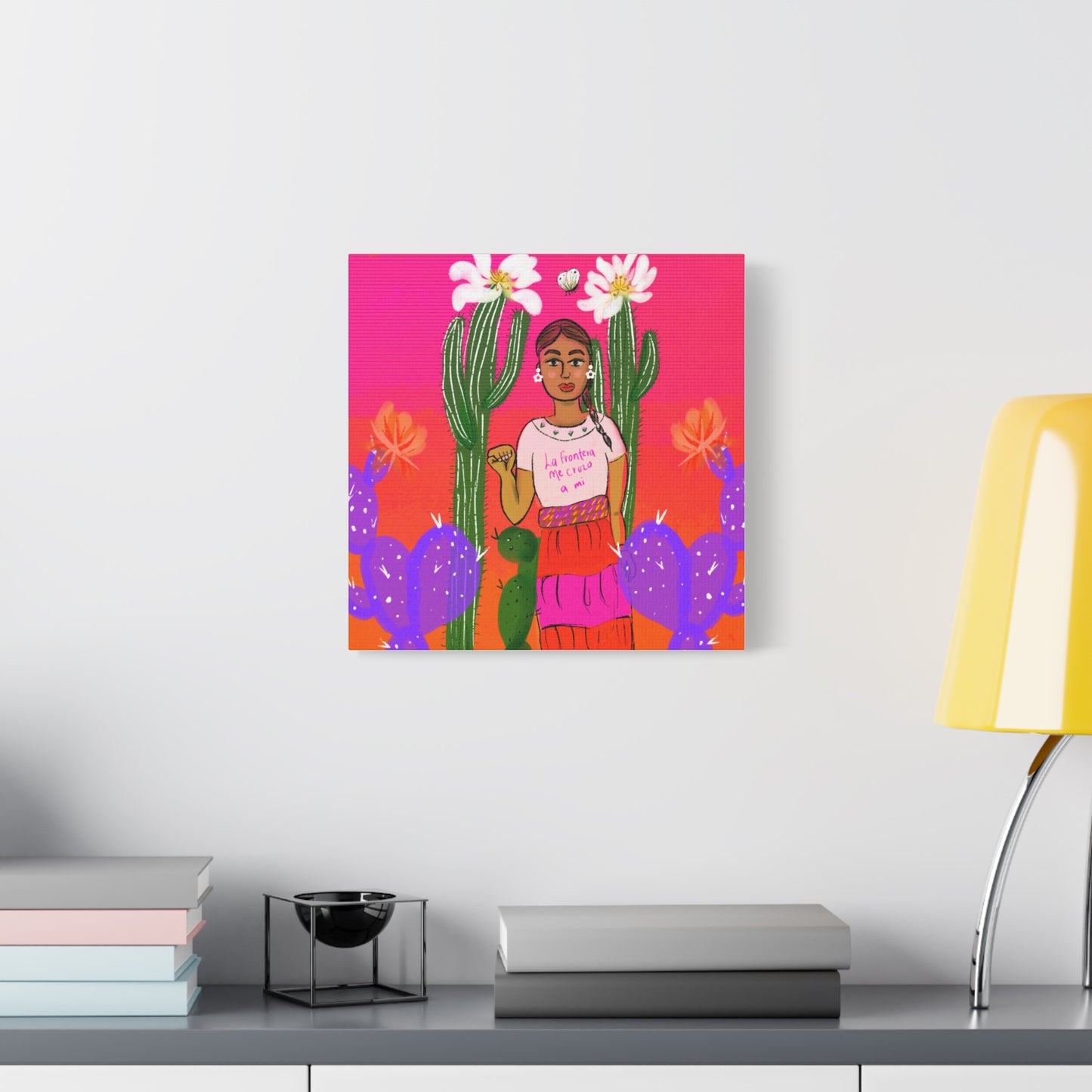 Border Crossed Me Canvas Wall Art — Matte Stretched 1.25"