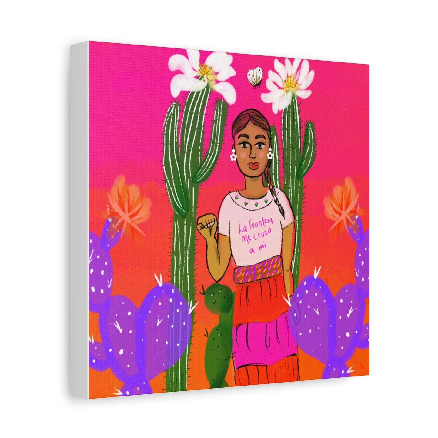 Border Crossed Me Canvas Wall Art — Matte Stretched 1.25"