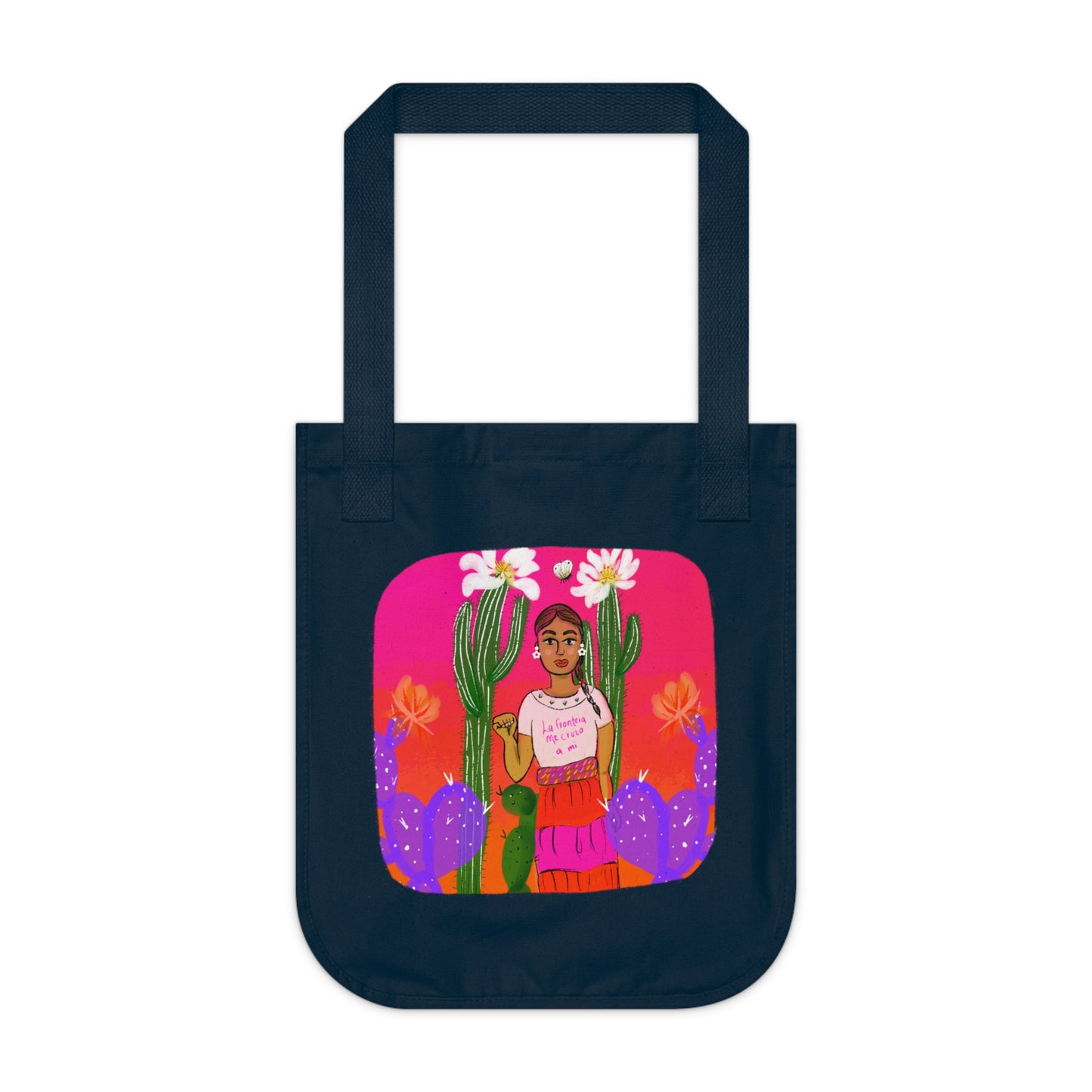 Border Crossed Me Organic Canvas Tote Bag