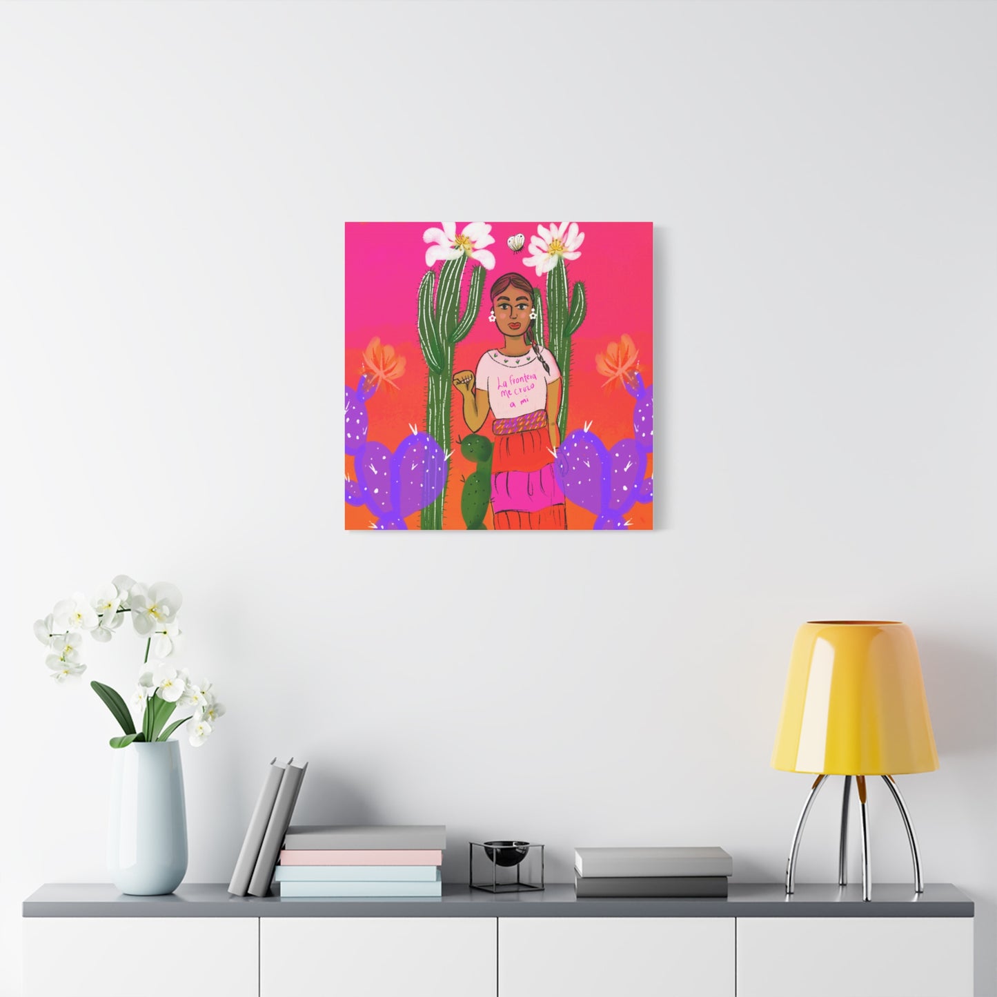 Border Crossed Me Canvas Wall Art — Matte Stretched 1.25"