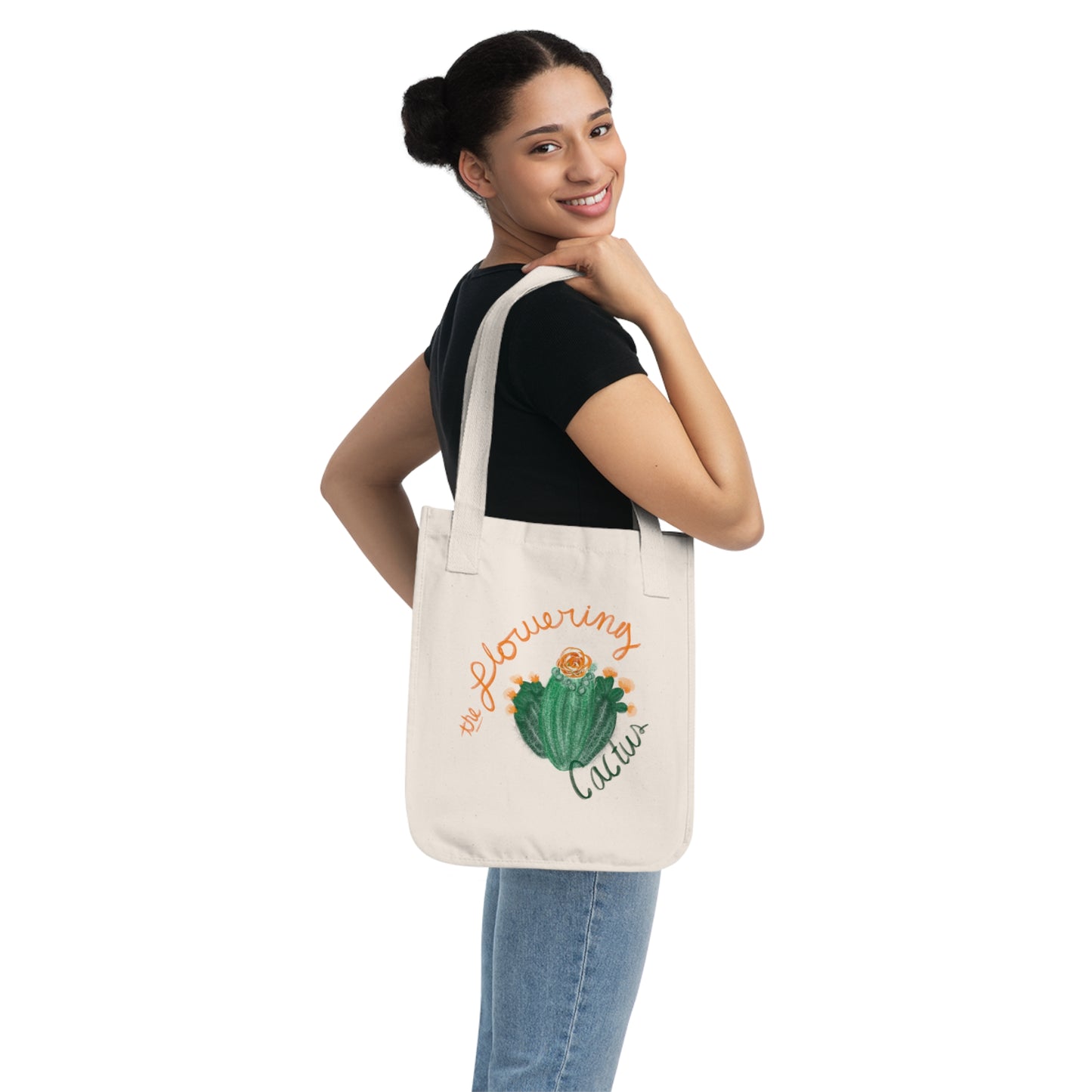 Flowering Cactus Canvas Tote Bag