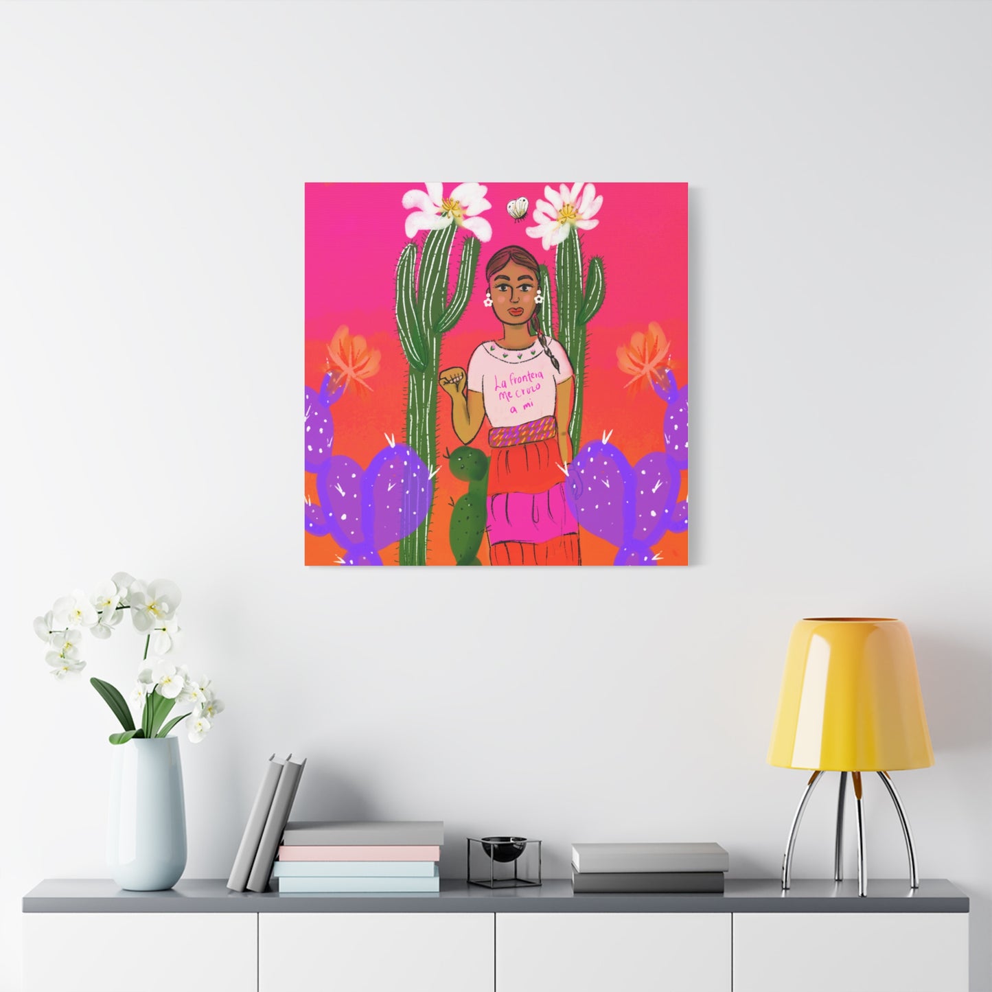 Border Crossed Me Canvas Wall Art — Matte Stretched 1.25"