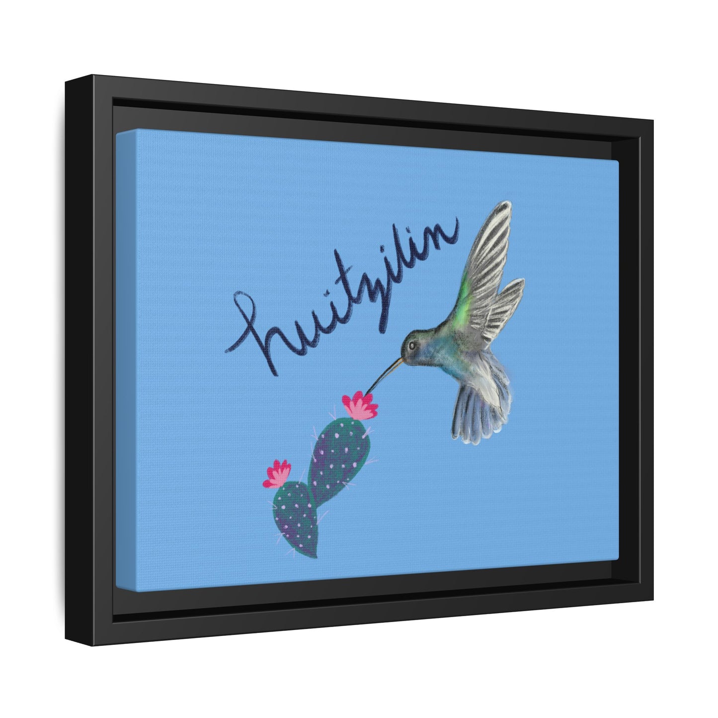 Huitzilin Matte Canvas, Framed (Multi-color)