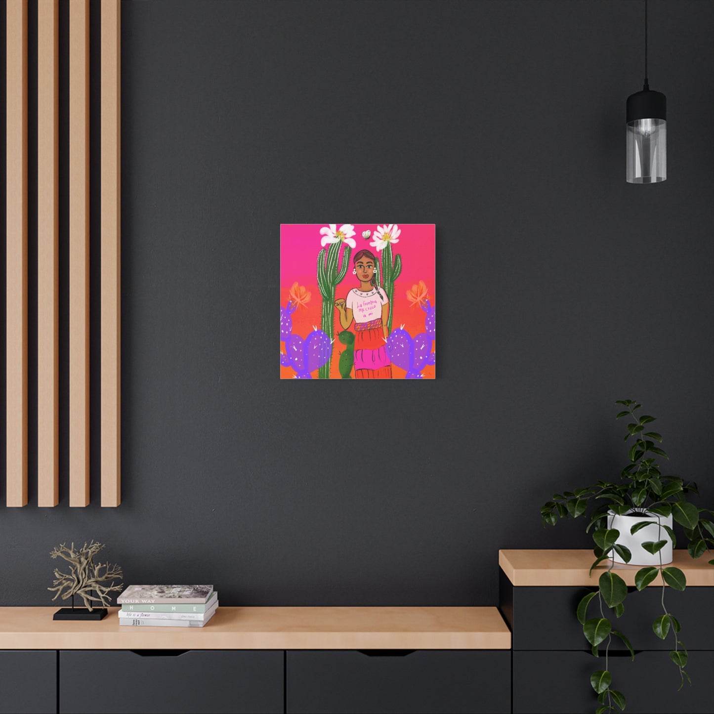 Border Crossed Me Canvas Wall Art — Matte Stretched 1.25"