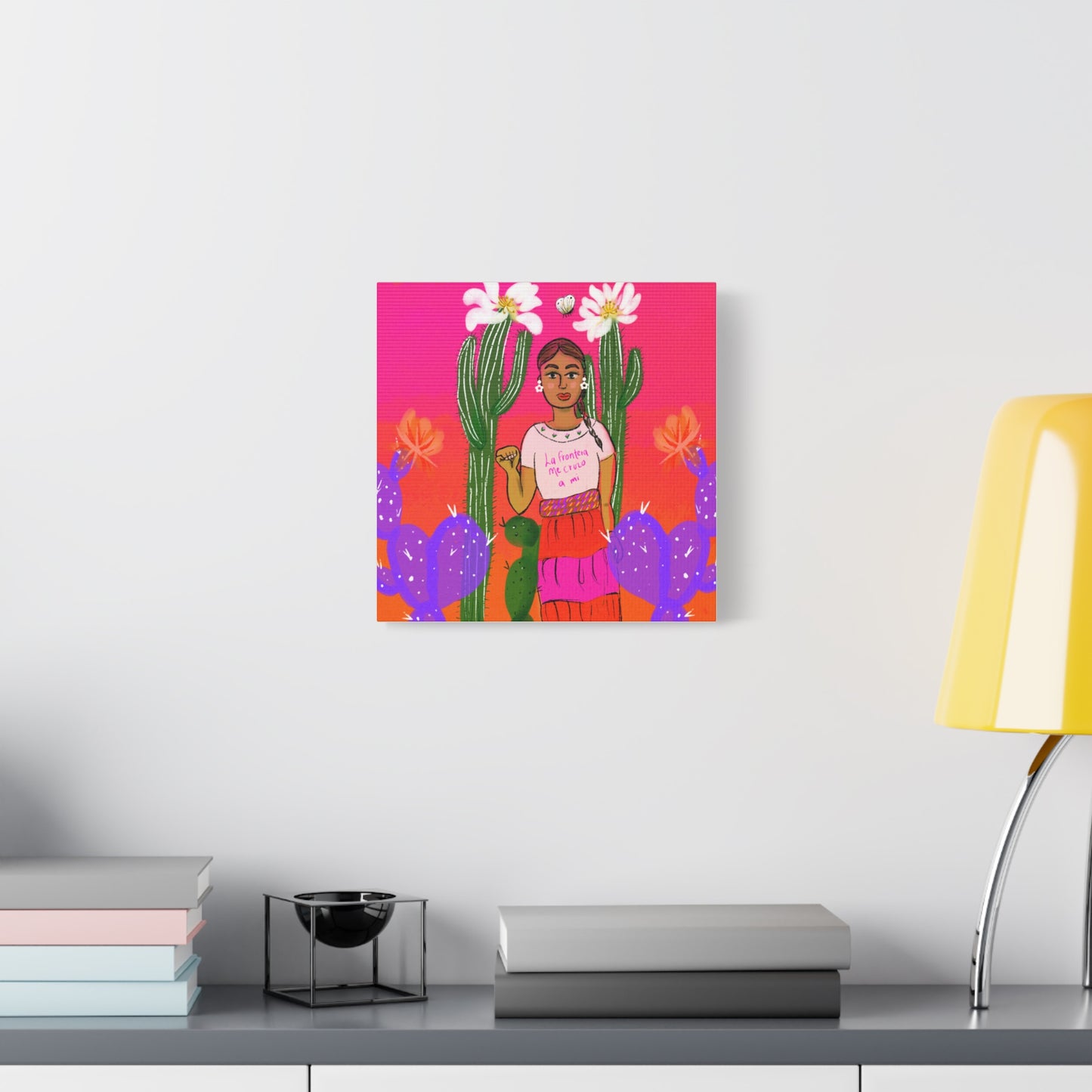 Border Crossed Me Canvas Wall Art — Matte Stretched 1.25"