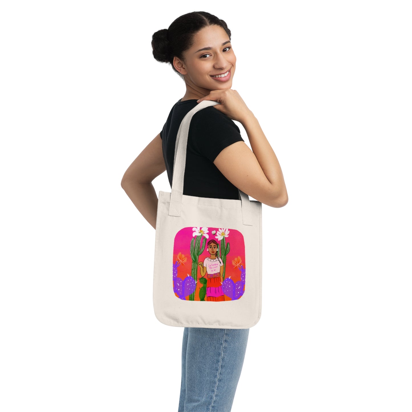 Border Crossed Me Organic Canvas Tote Bag