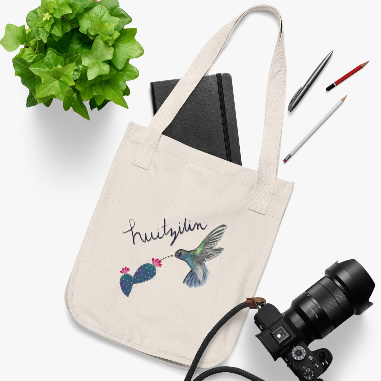 Huitzilin Organic Canvas Tote Bag