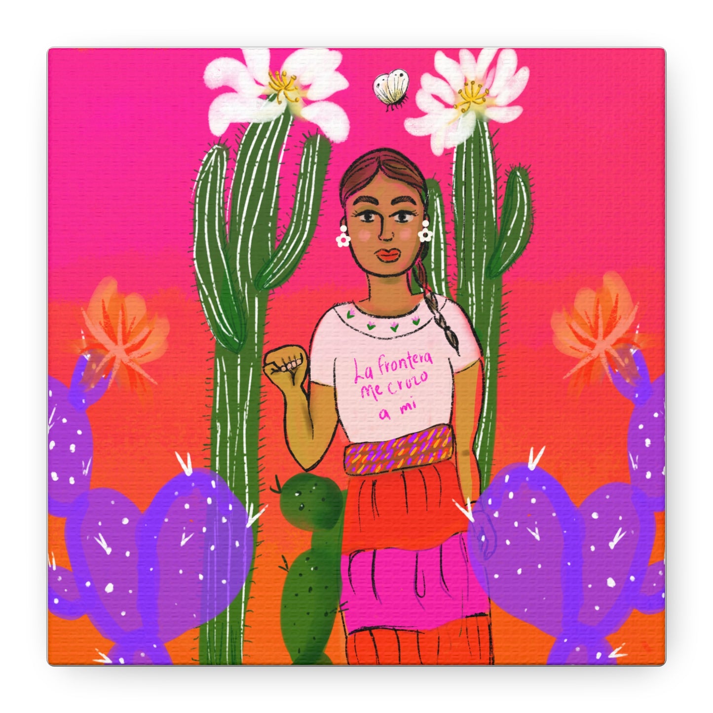 Border Crossed Me Canvas Wall Art — Matte Stretched 1.25"