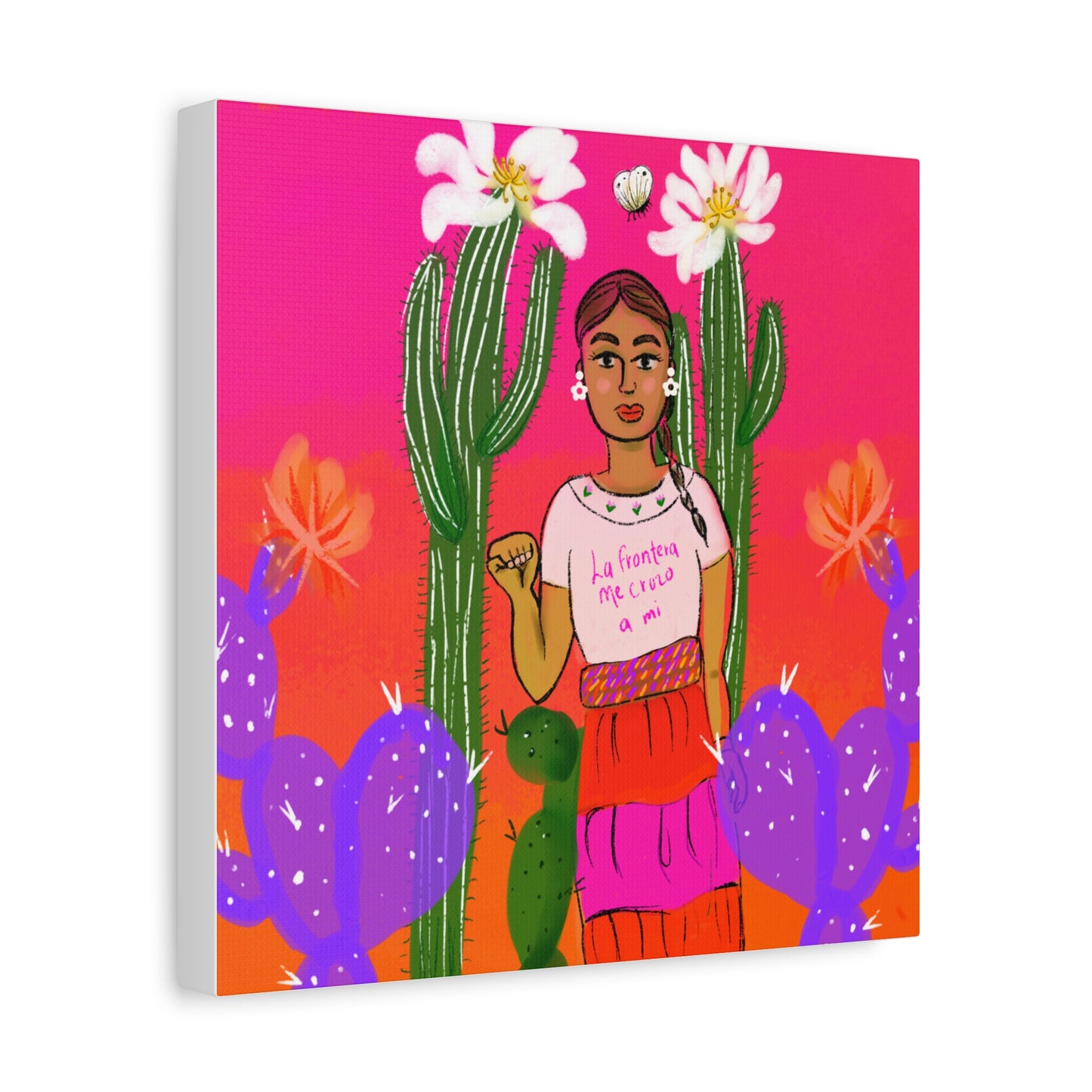 Border Crossed Me Canvas Wall Art — Matte Stretched 1.25"
