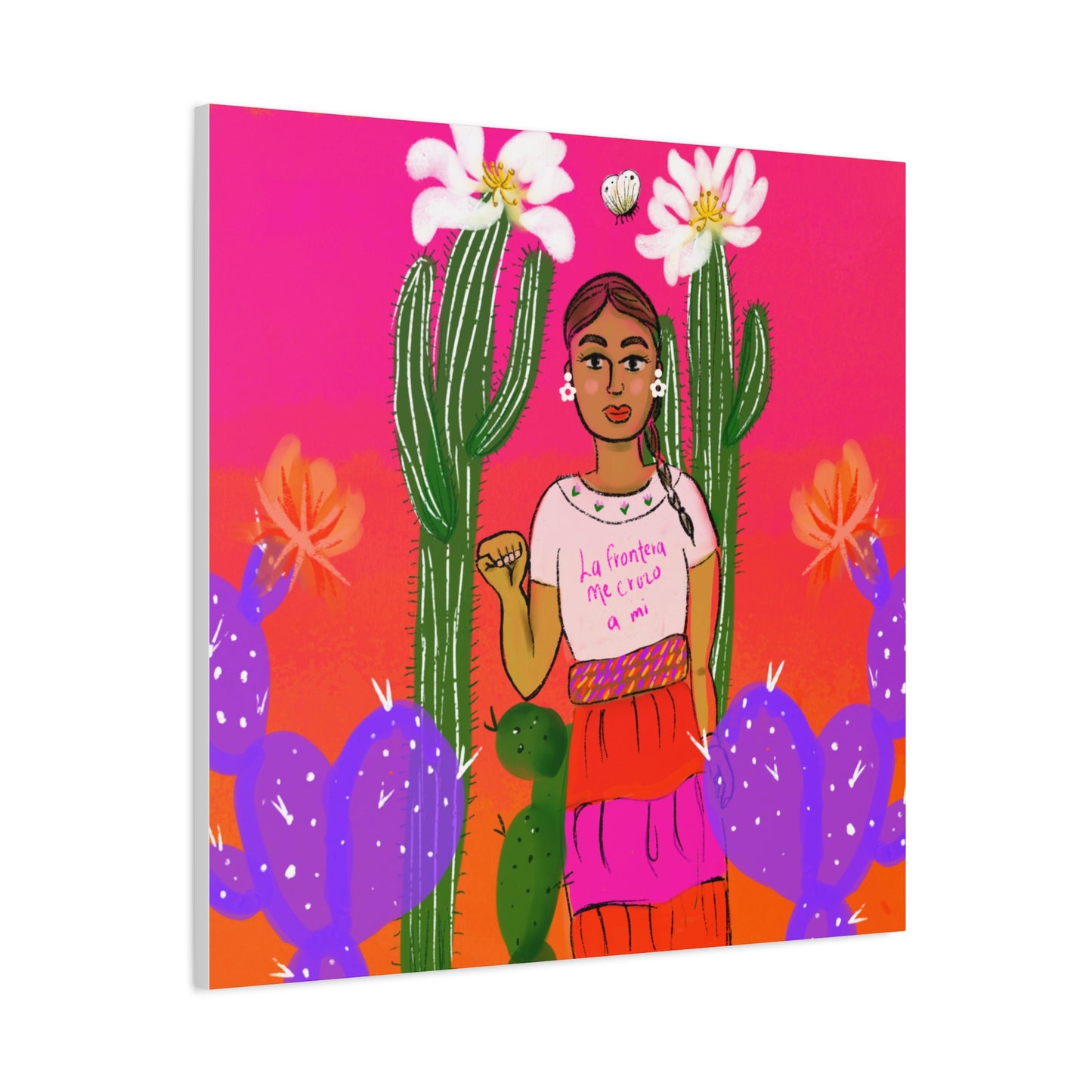 Border Crossed Me Canvas Wall Art — Matte Stretched 1.25"