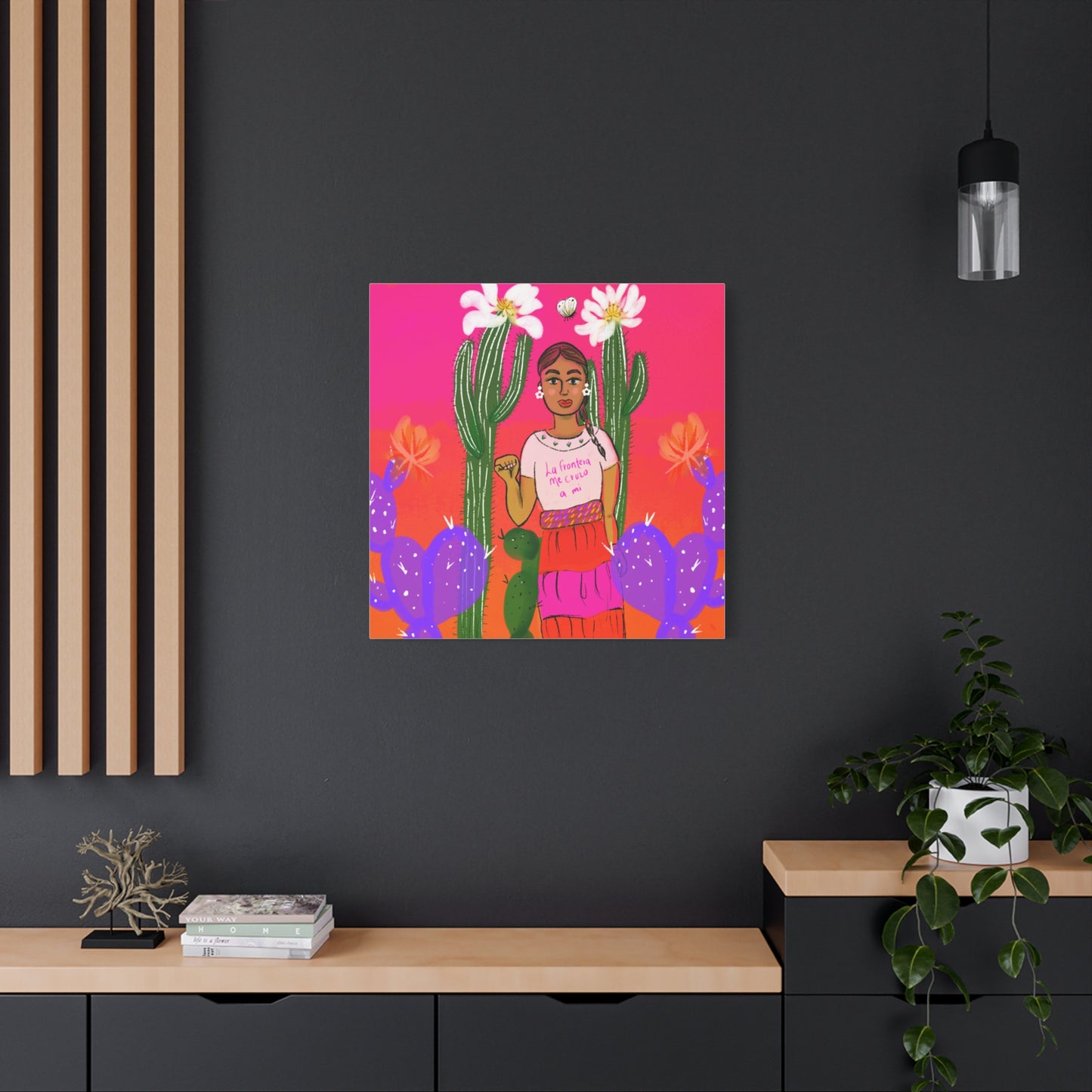 Border Crossed Me Canvas Wall Art — Matte Stretched 1.25"