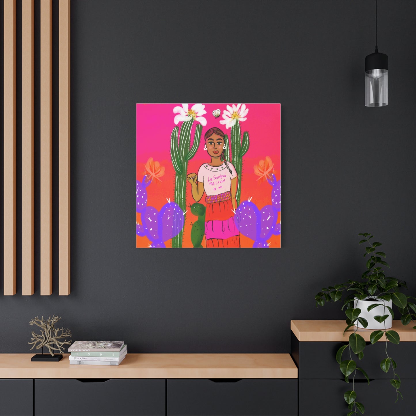 Border Crossed Me Canvas Wall Art — Matte Stretched 1.25"