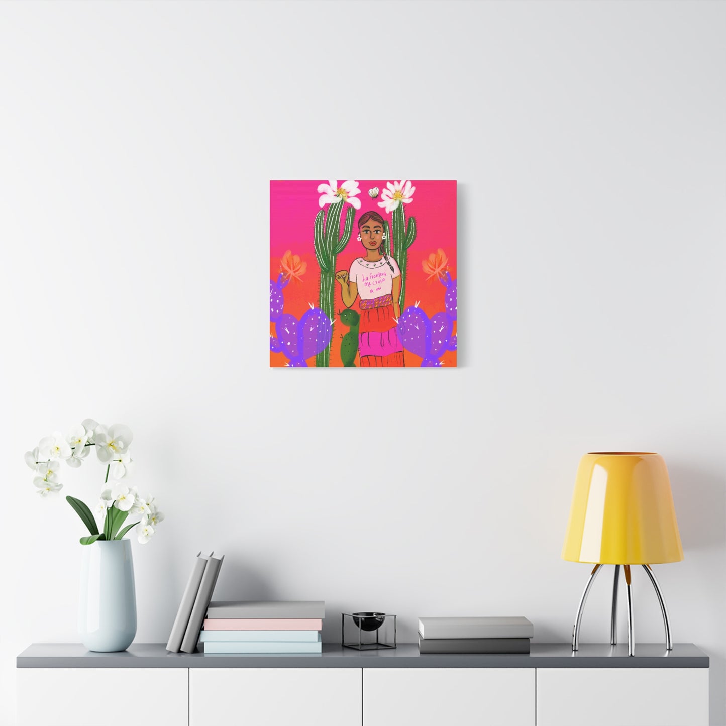Border Crossed Me Canvas Wall Art — Matte Stretched 1.25"