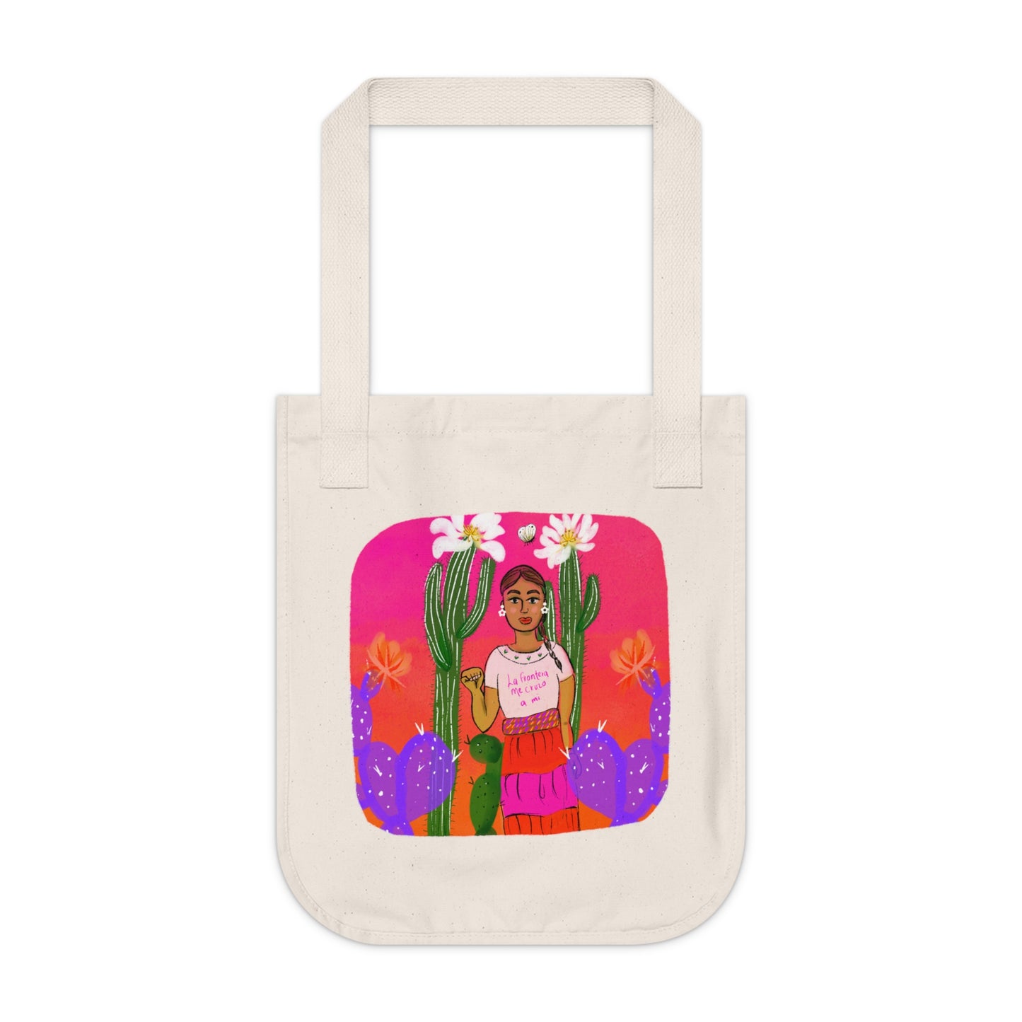 Border Crossed Me Organic Canvas Tote Bag