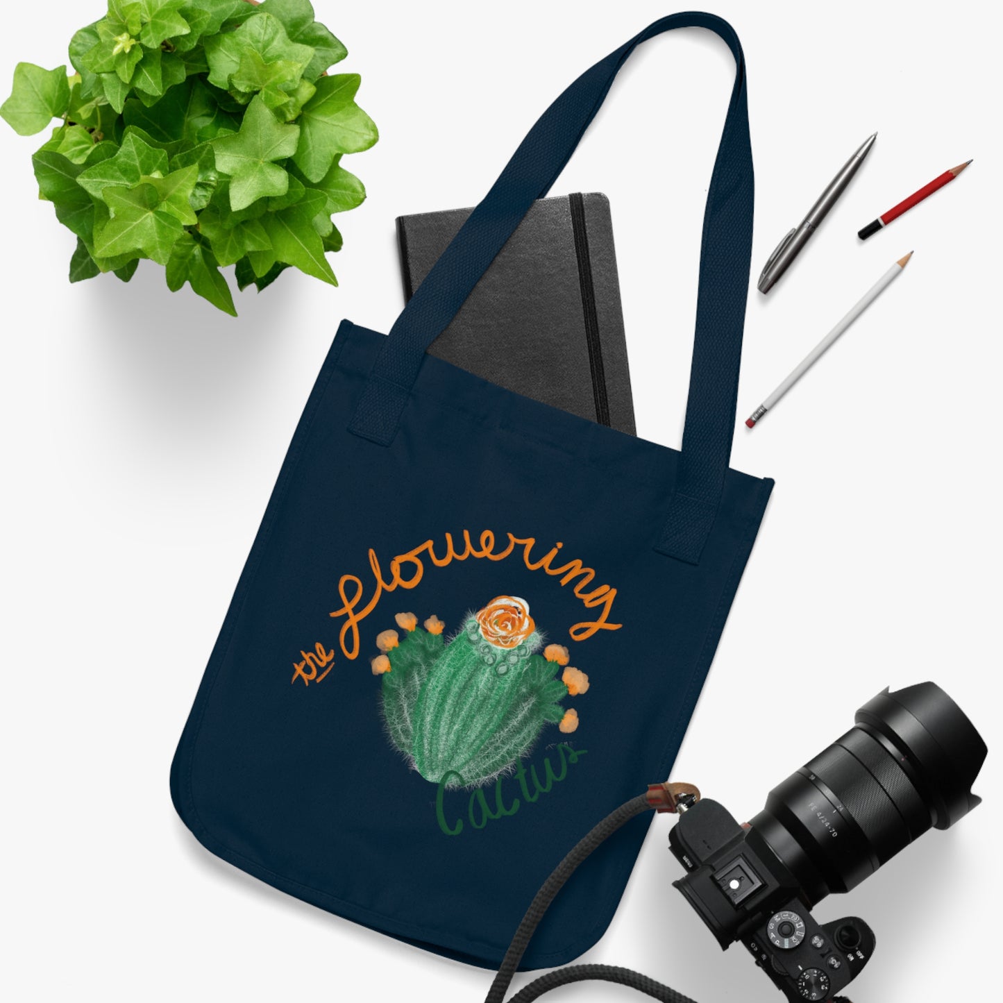 Flowering Cactus Canvas Tote Bag