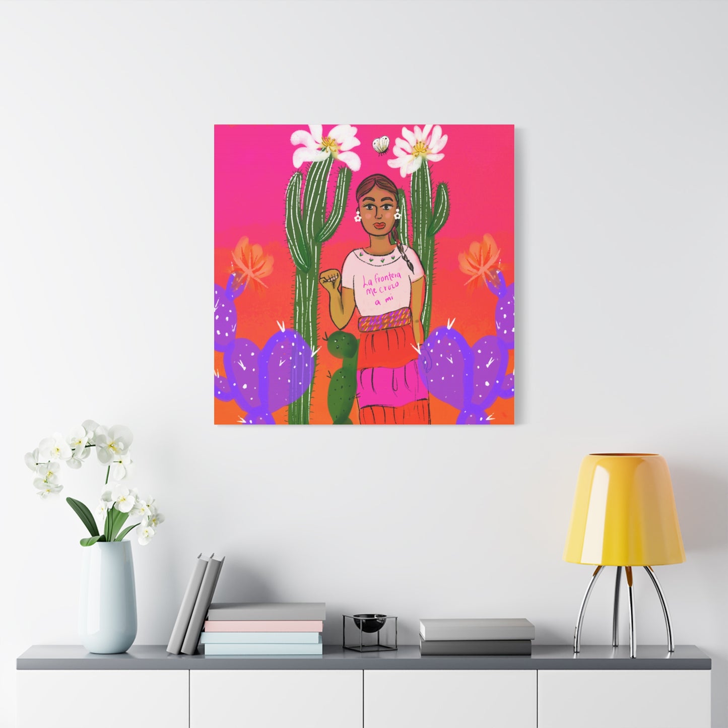 Border Crossed Me Canvas Wall Art — Matte Stretched 1.25"
