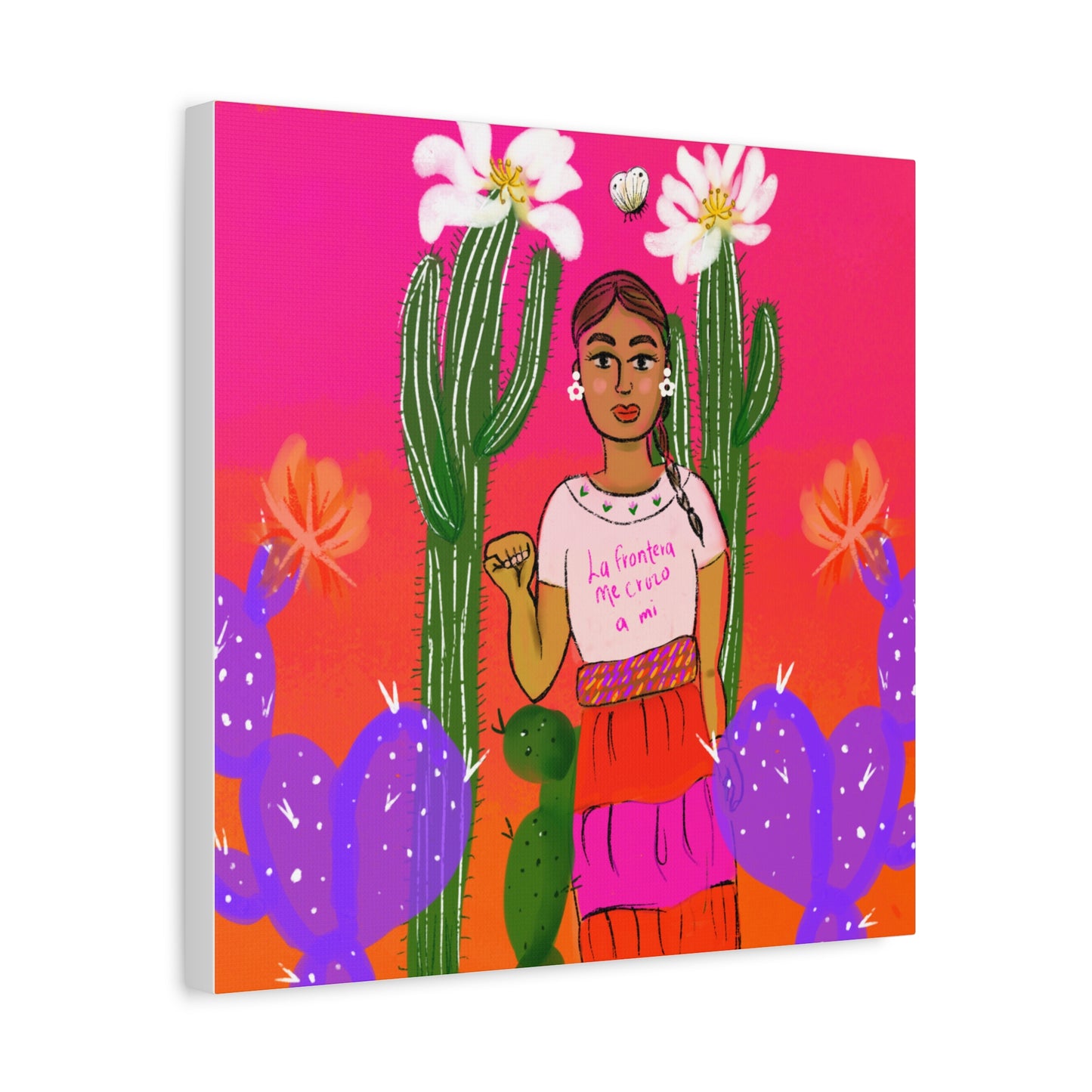Border Crossed Me Canvas Wall Art — Matte Stretched 1.25"