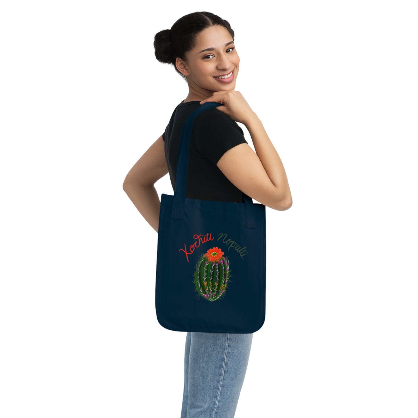 Barrel Cactus Organic Canvas Tote Bag
