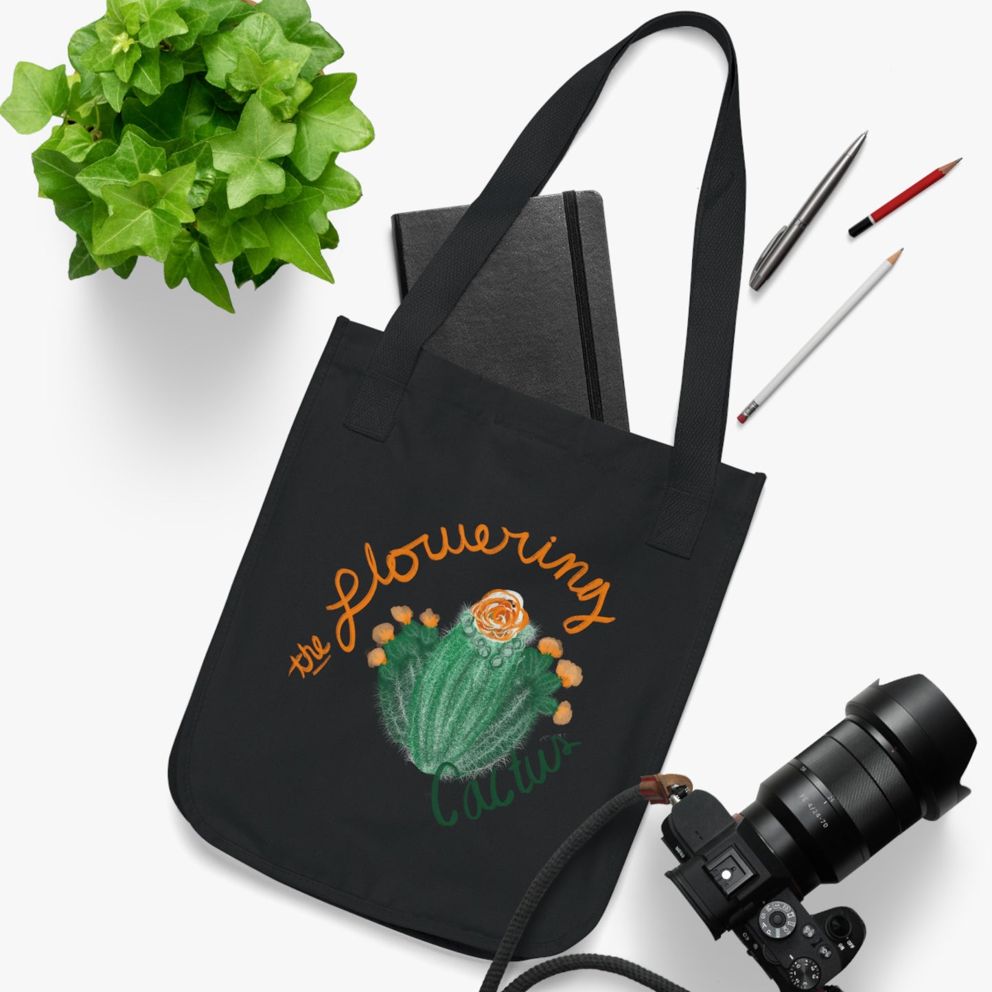 Flowering Cactus Canvas Tote Bag