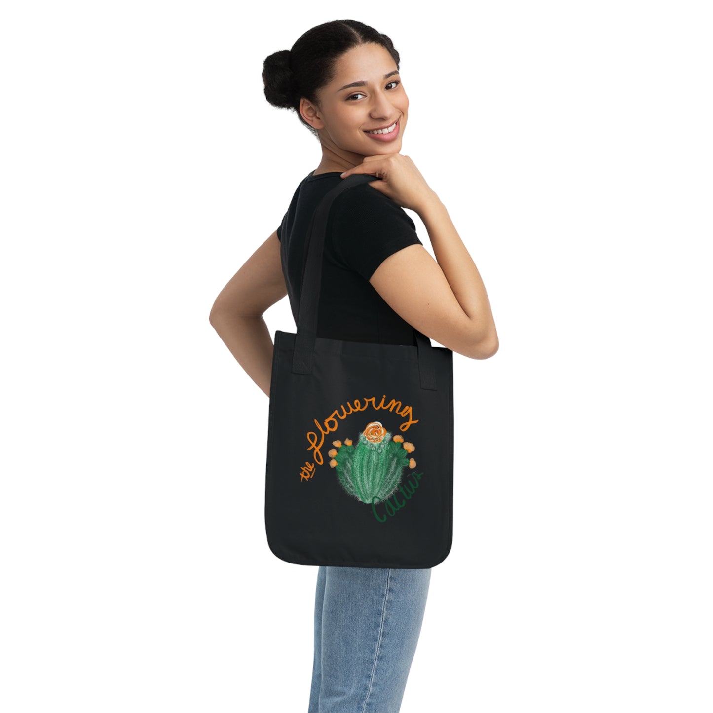 Flowering Cactus Canvas Tote Bag