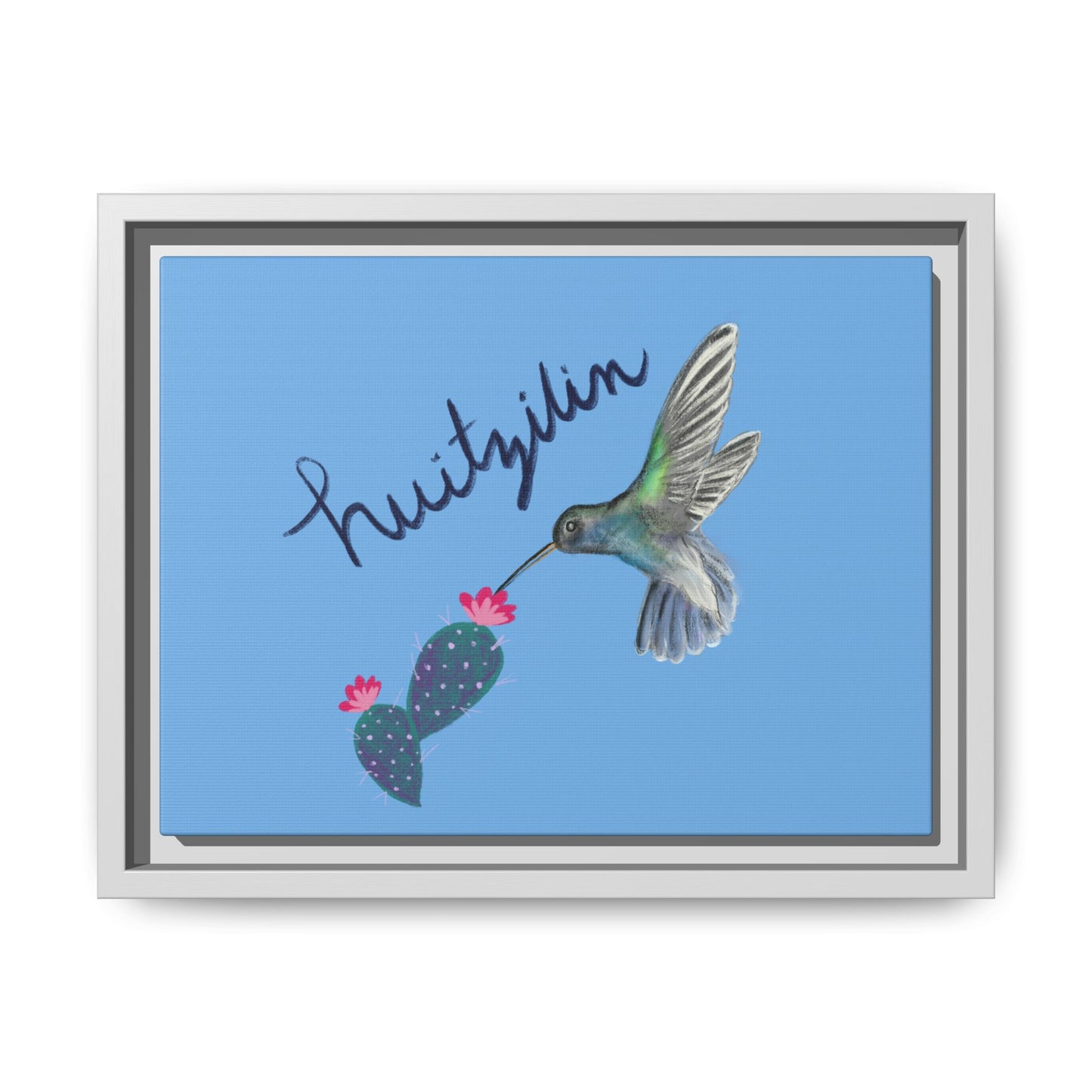 Huitzilin Matte Canvas, Framed (Multi-color)