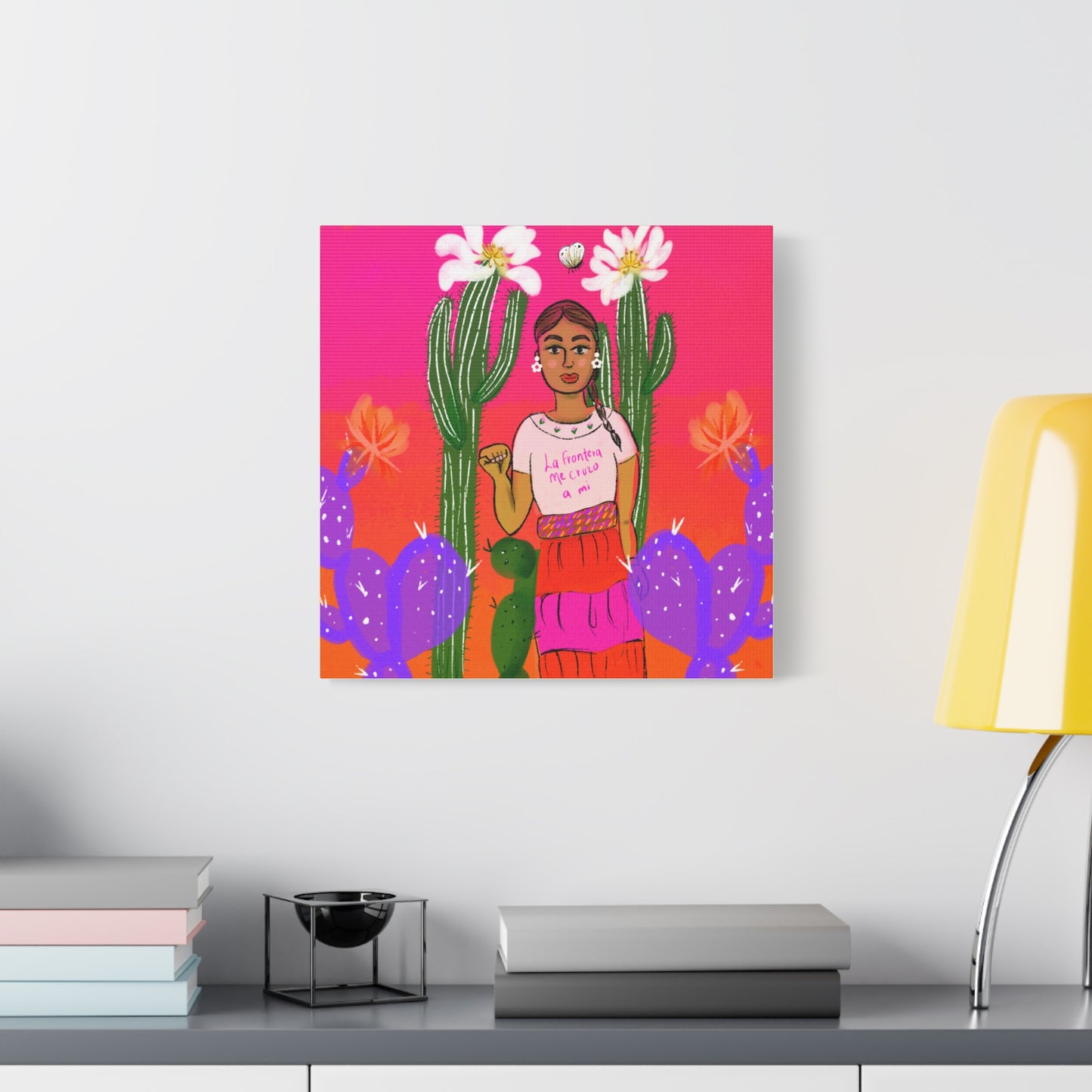 Border Crossed Me Canvas Wall Art — Matte Stretched 1.25"