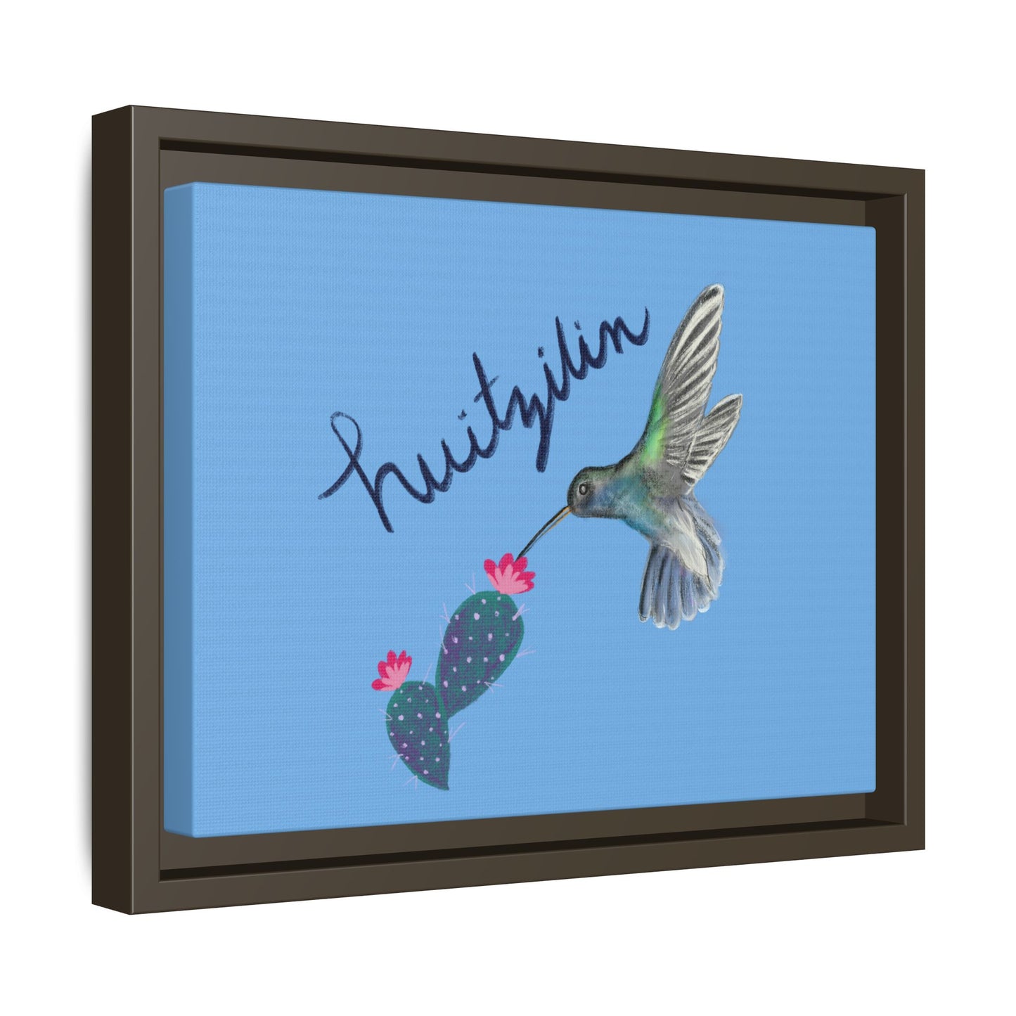 Huitzilin Matte Canvas, Framed (Multi-color)